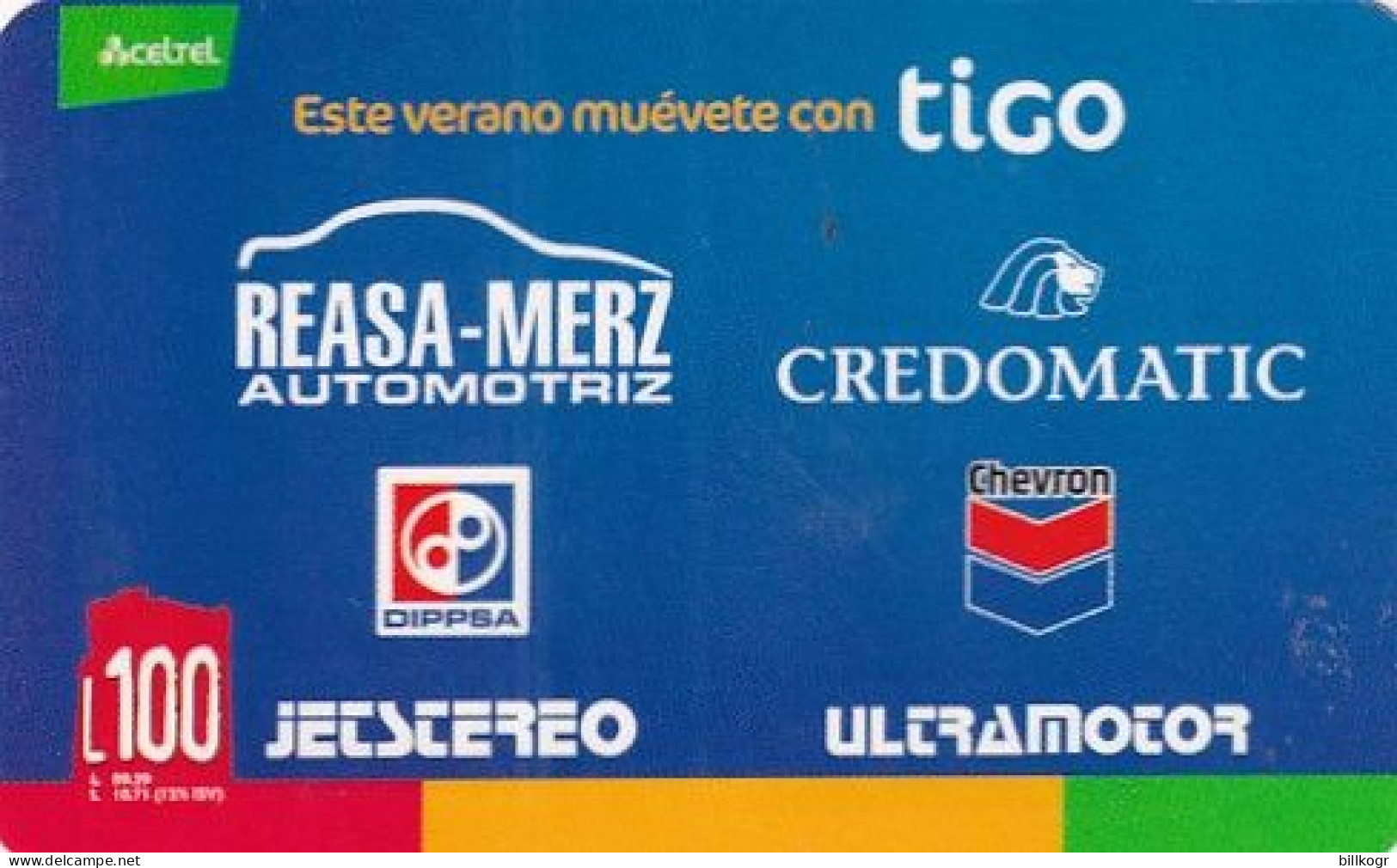 HONDURAS - Tigo Prepaid Card L100, Exp.date 01/07, Used - Honduras