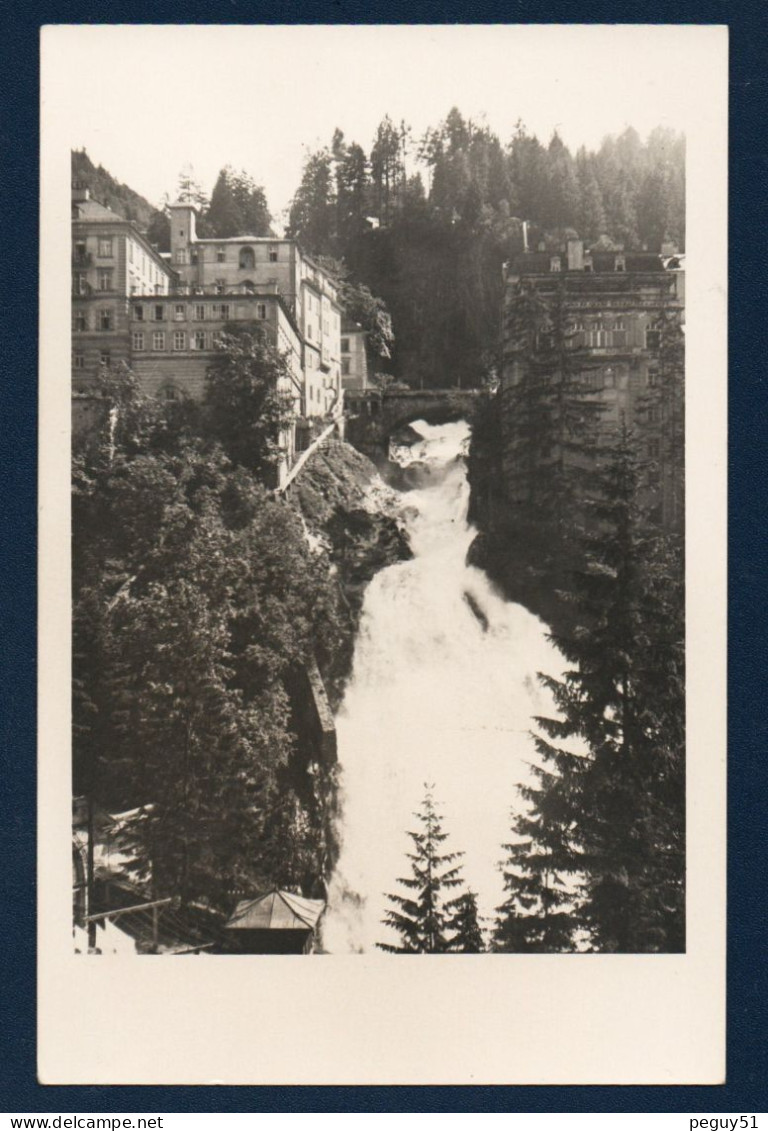 Autriche. Bad Gastein. Carte-photo.  Station thermale. Cascade