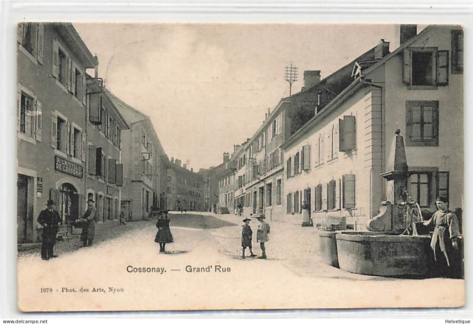 Cossonay Grand'Rue  1901 Fontaine Animée Enfants - Cossonay