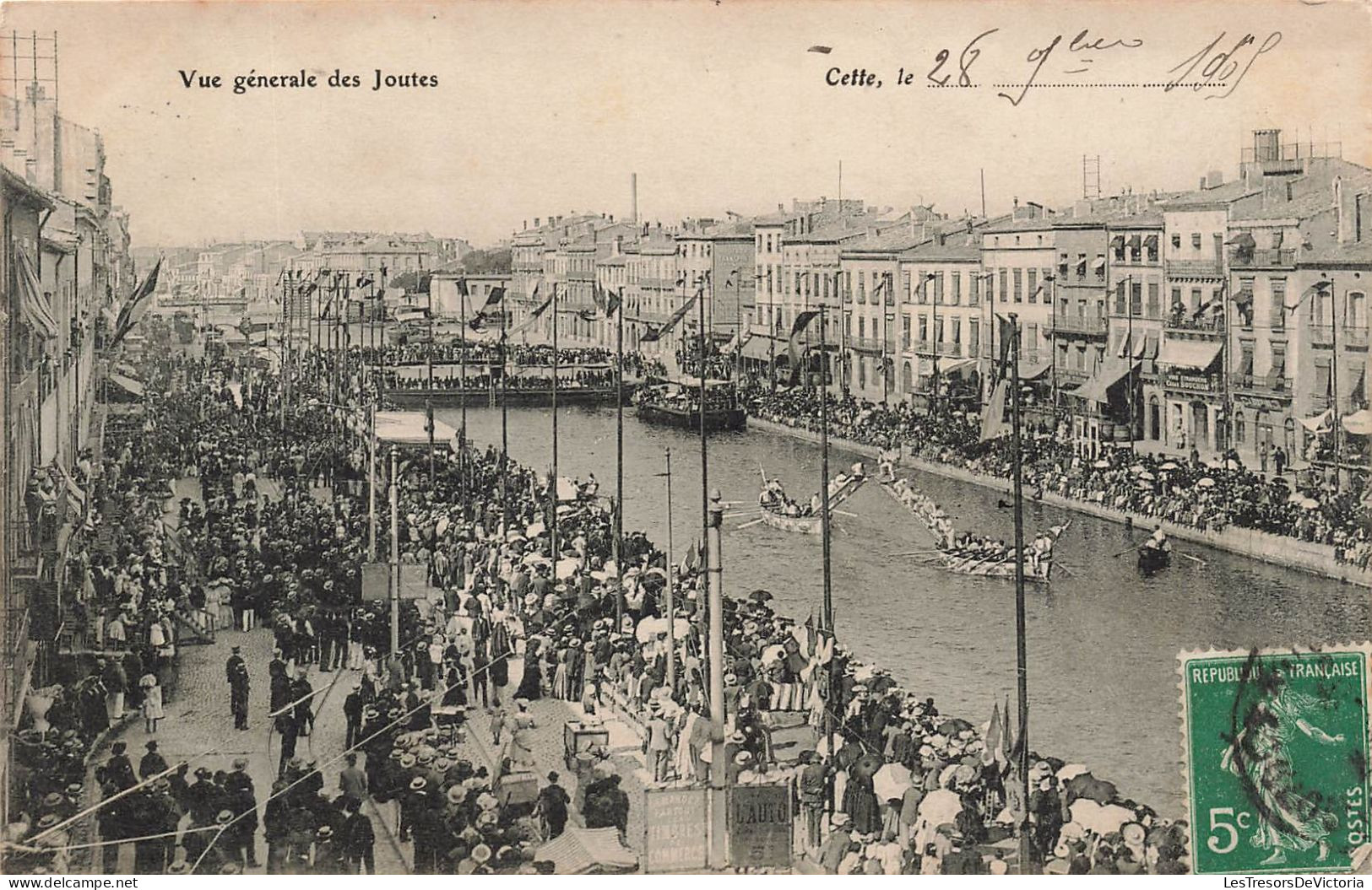 FRANCE - Cette - Vue Générale Des Joutes - Animé - Canal - Dos Non Divisé - Carte Postale Ancienne - Sete (Cette)