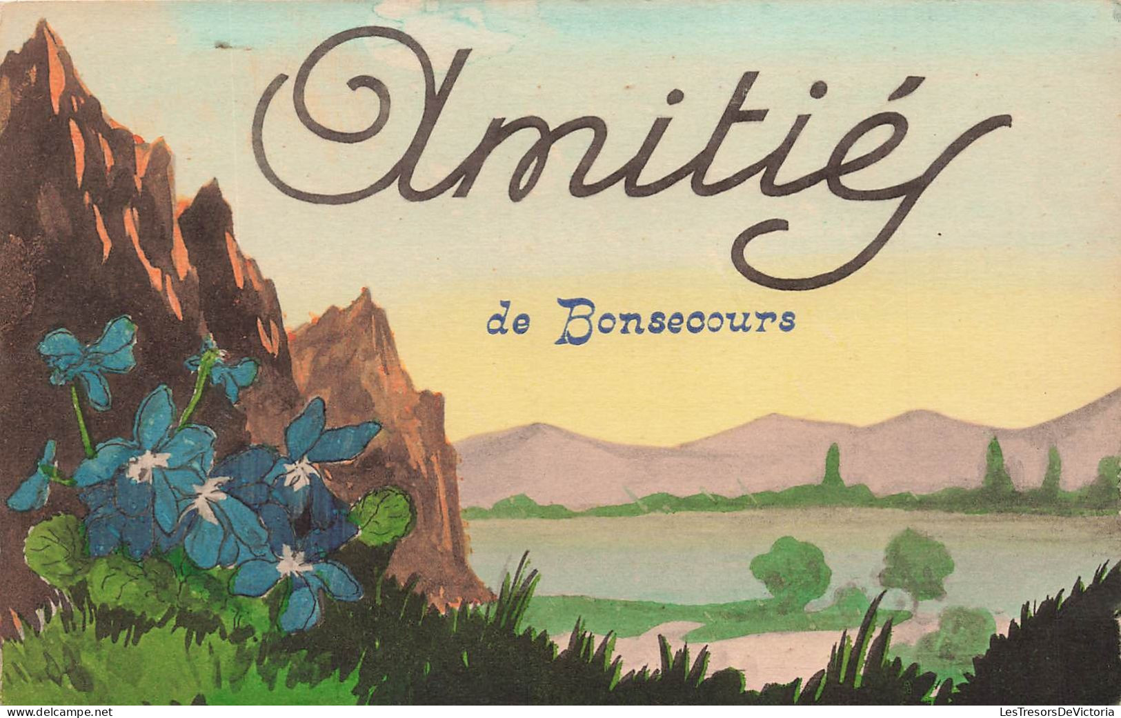 FRANCE -  Bonsecours - Amitié De Bonsecours - Colorisé - Carte Postale Ancienne - Bonsecours