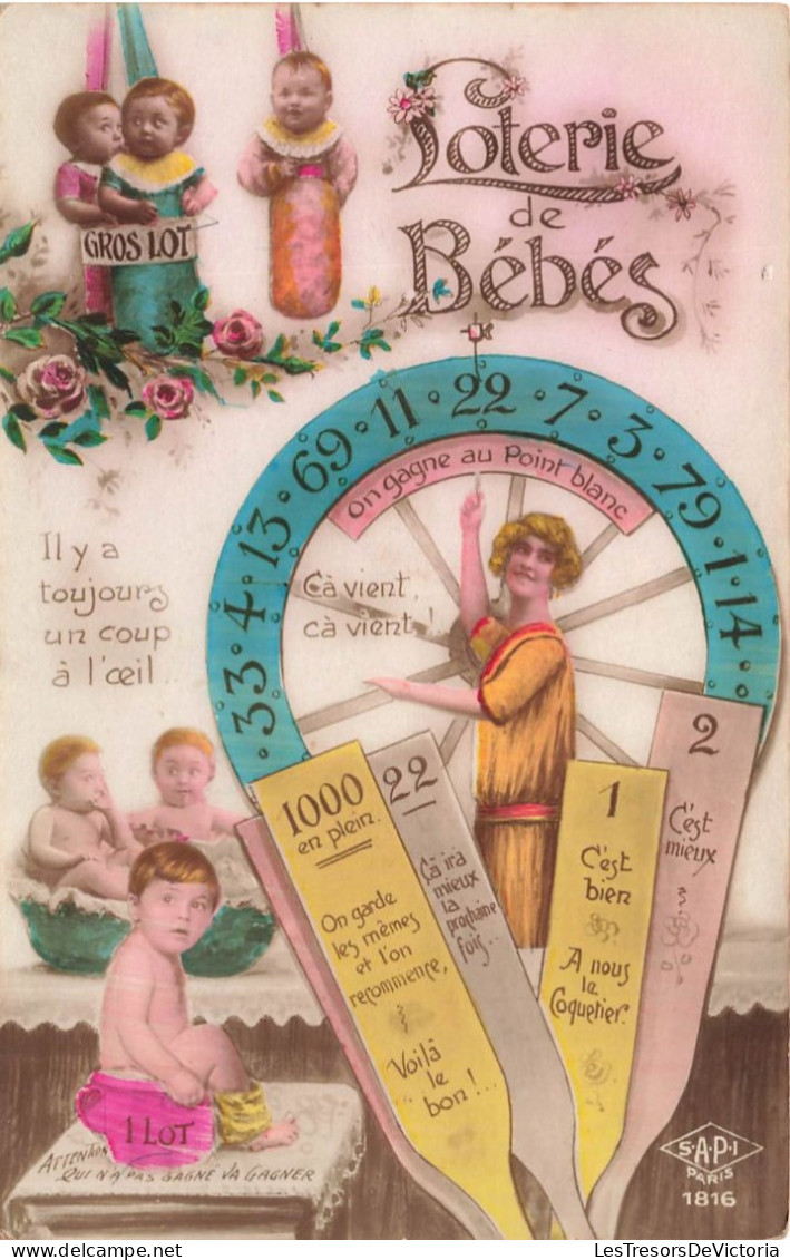 FANTAISIES - Loterie De Bébés - Colorisé - Carte Postale Ancienne - Bébés