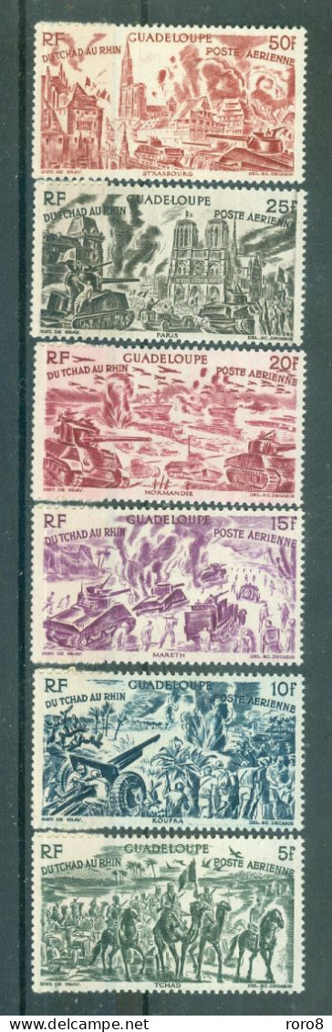 GUADELOUPE - P.A. N°7* Au 12* MH Trace De Charnière SCAN DU VERSO - Tchad Au Rhin. Bord De Feuille. - Poste Aérienne