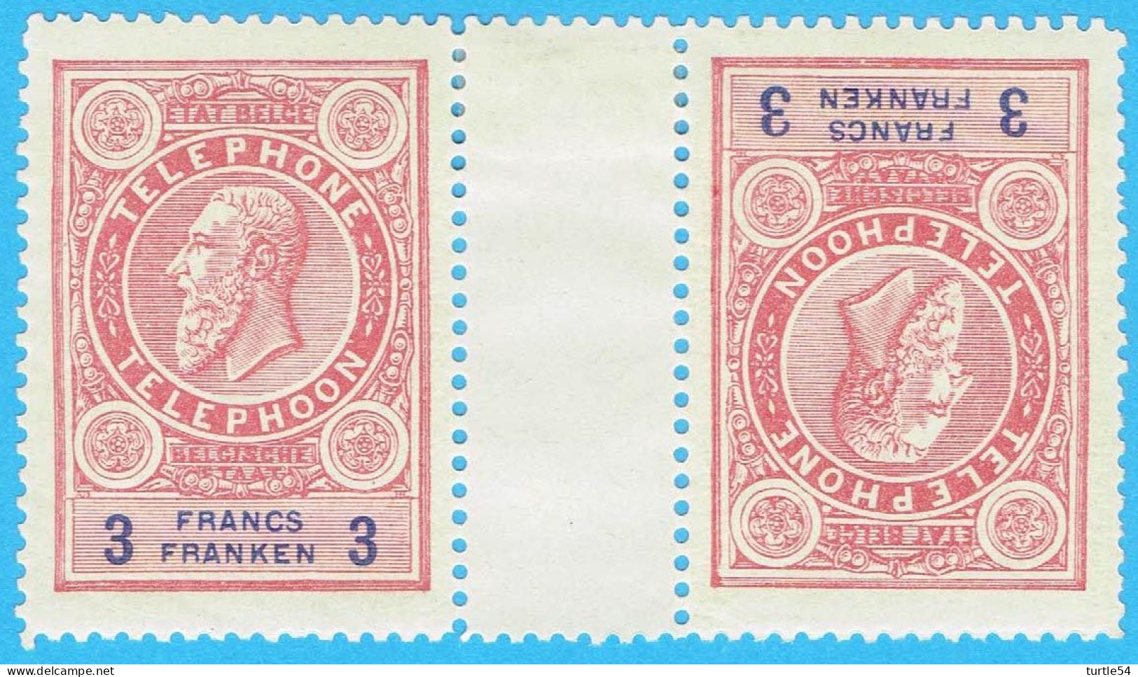 Belgique N° TE27 - 3 Francs Année 1890 - Telefoonzegels [TE]