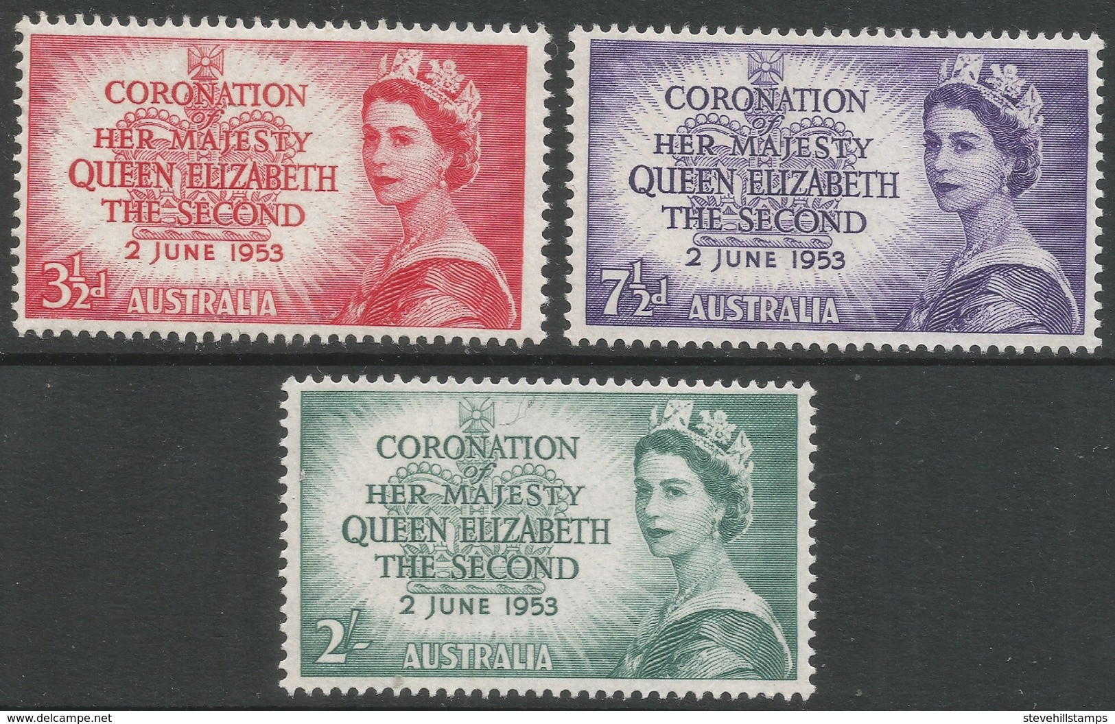 Australia. 1953 Coronation. MH Complete Set. SG 264-266 - Nuevos