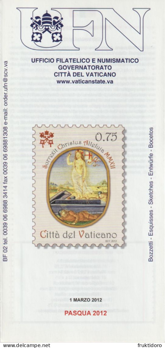 Vatican City Brochures Issues In 2012 Philatelic Programme - Easter - Raphael: The Sistine Madonna - Aerogramme - Sammlungen