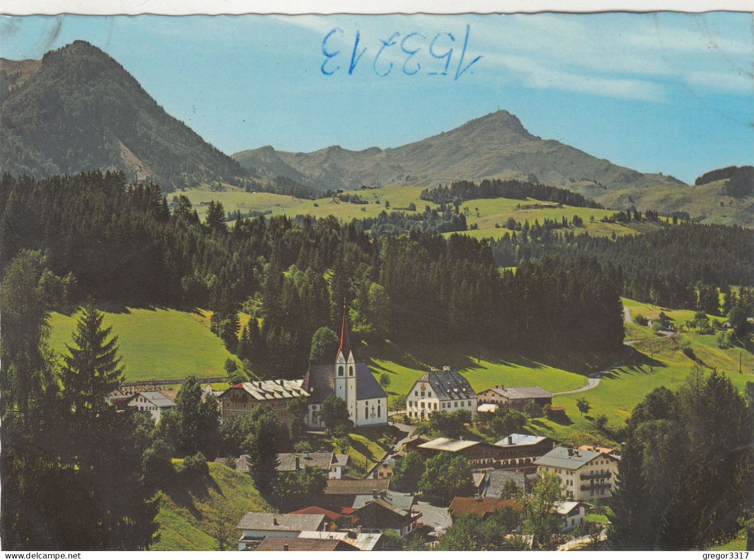 E1889) 6391 FIEBERBRUNN Gegen Kitzbüheler Horn -  Kirche Häuser - Fieberbrunn