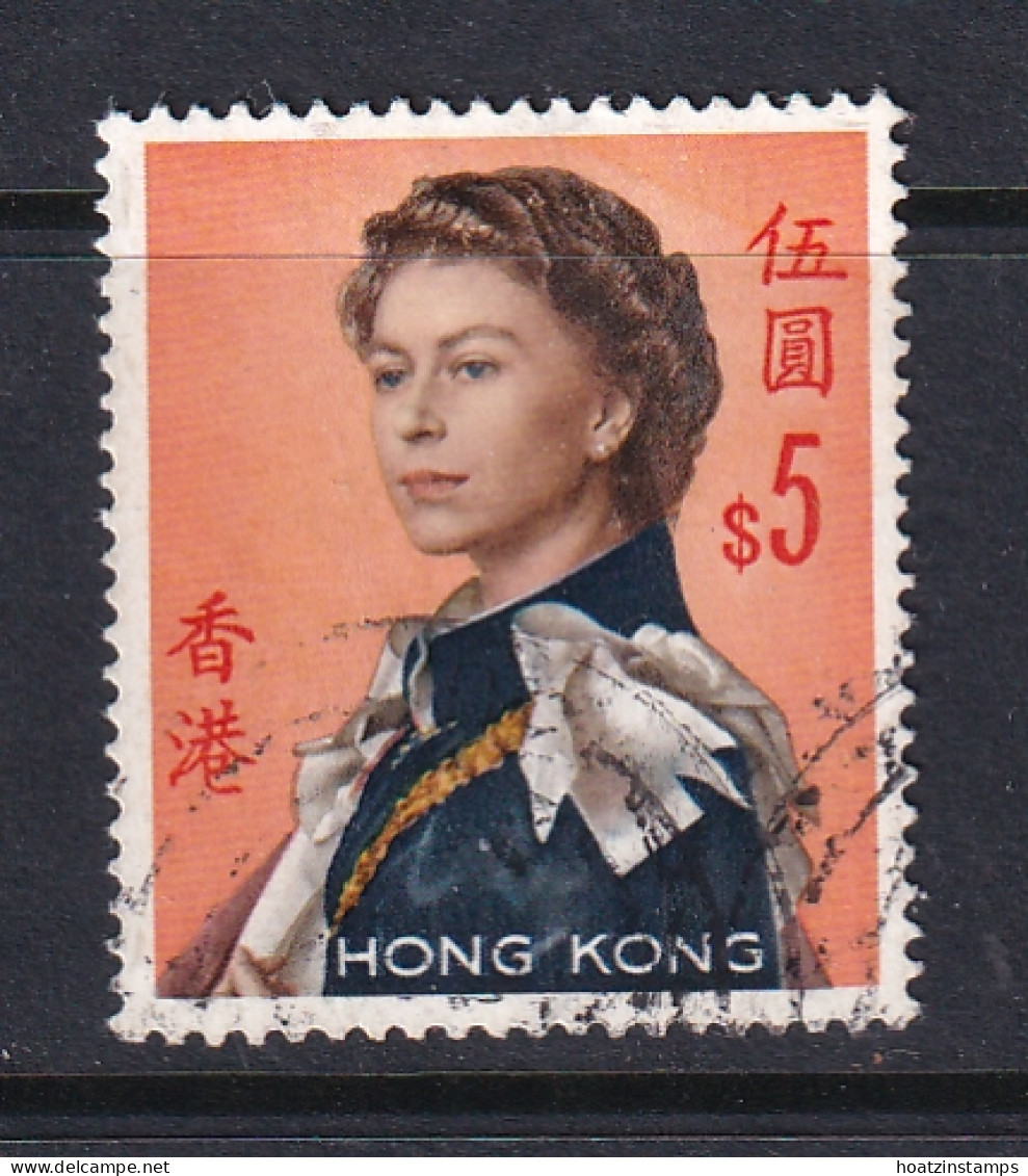 Hong Kong: 1962/73   QE II     SG208c      $5   [Glazed]   Used - Usados