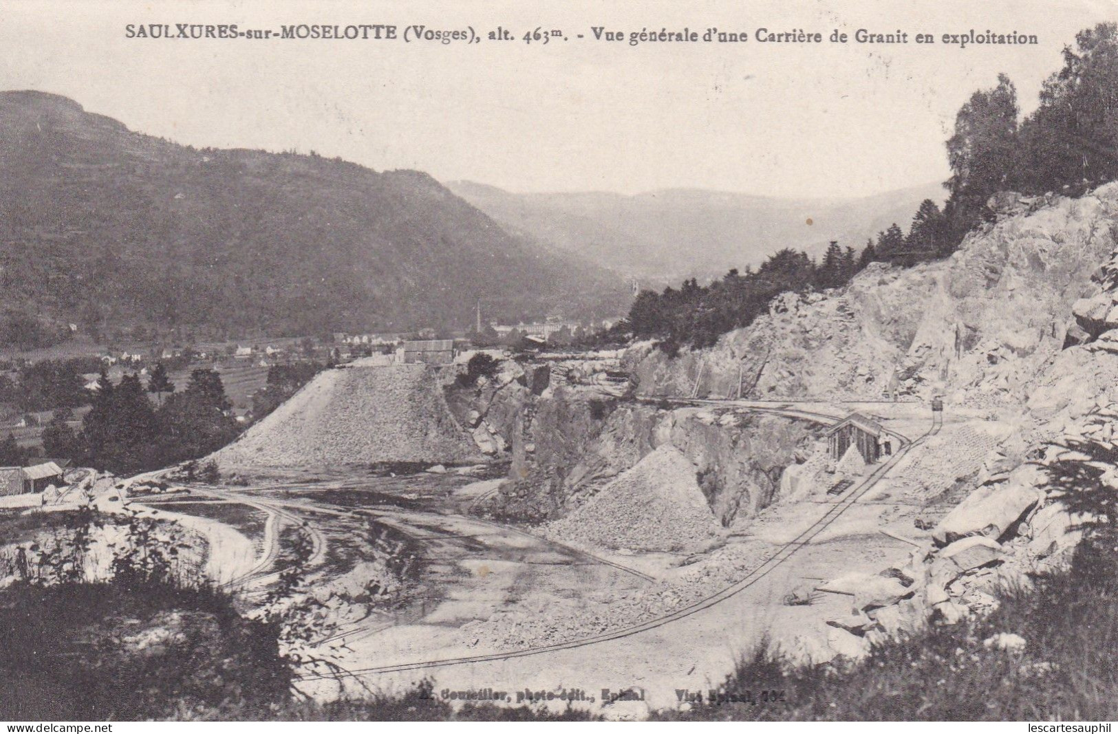 Saulxures Sur Moselotte Vue Generale Carrière De Granit En Exploitation  1917 - Saulxures Sur Moselotte