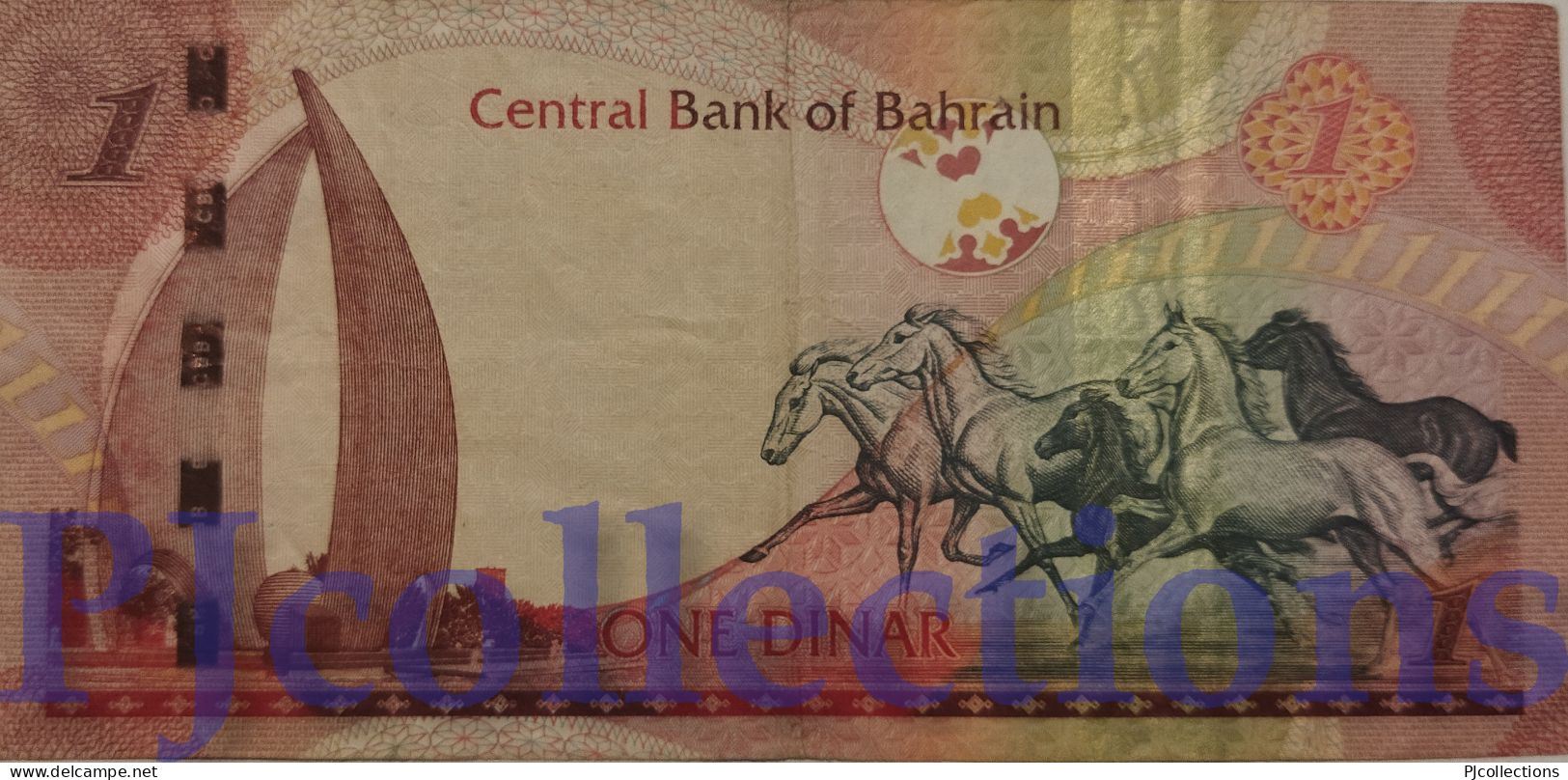 BAHRAIN 1 DINAR 2006 PICK 26 VF - Bahrain