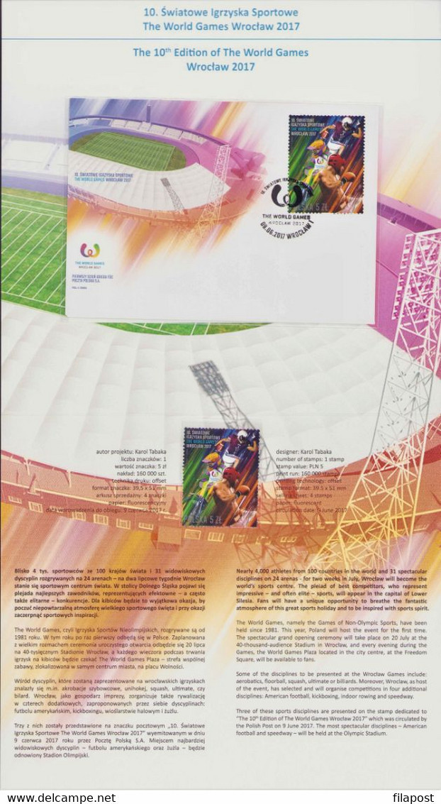 Poland 2017 Booklet / 10th Edition Of The World Games Wroclaw 2017 / With Stamp MNH ** - Markenheftchen