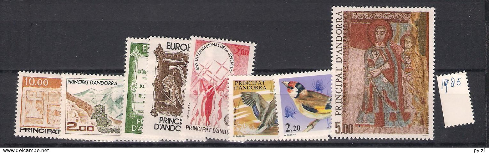 1985  MNH Andorra (French), Year  Complete According To Michel, Postfris** - Ganze Jahrgänge