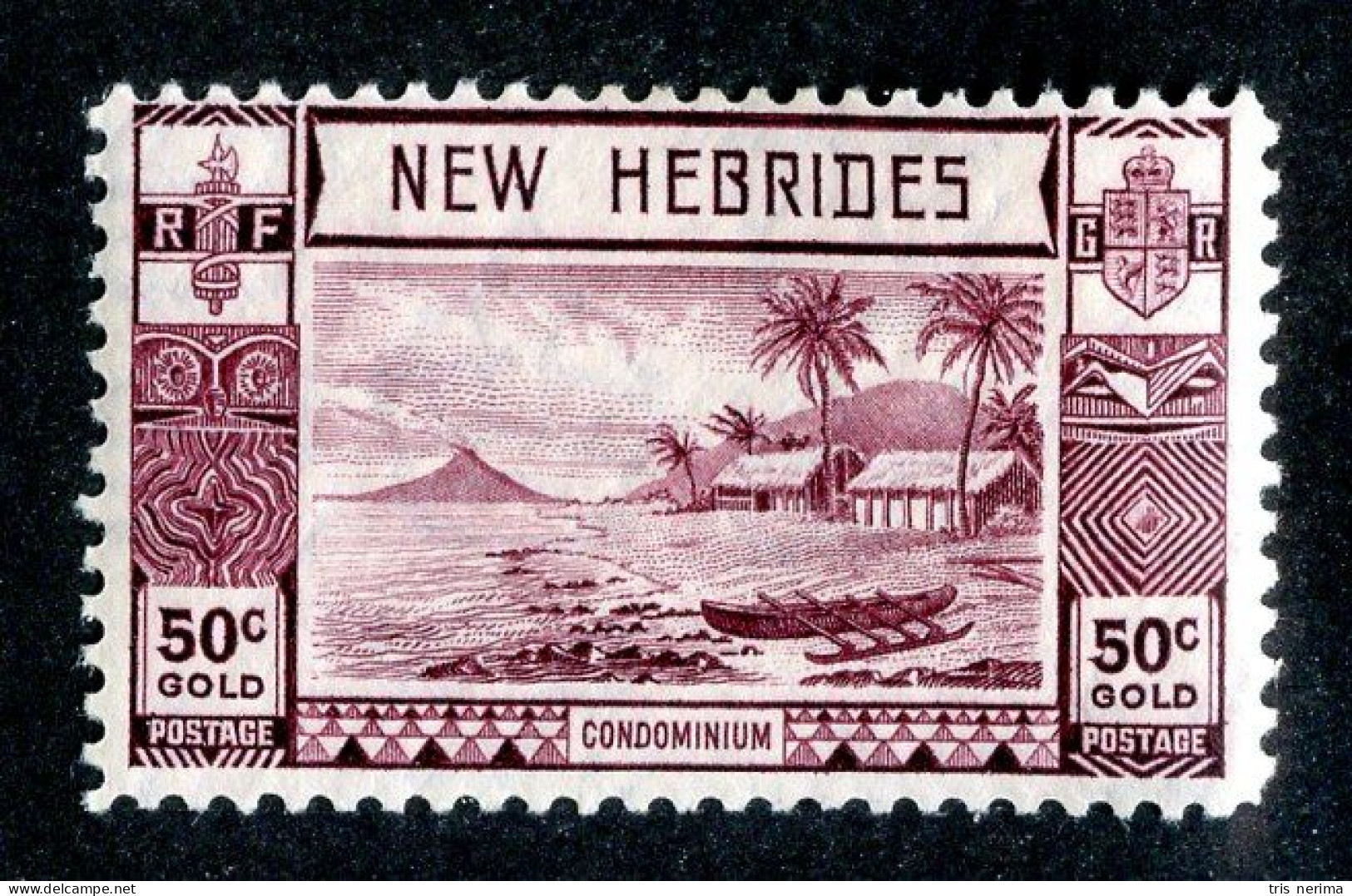 886 BCXX 1938 New Hebrides Br Scott #57 MLH* (offers Welcome) - Unused Stamps