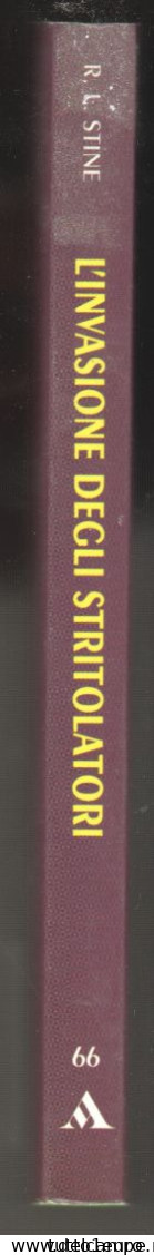 PICCOLI BRIVIDI - R. L. STINE - N° 66 - L'INVASIONE DEGLI STRITOLATORI - COMPLETO DI 8 ADESIVI - MONDADORI - Niños Y Adolescentes