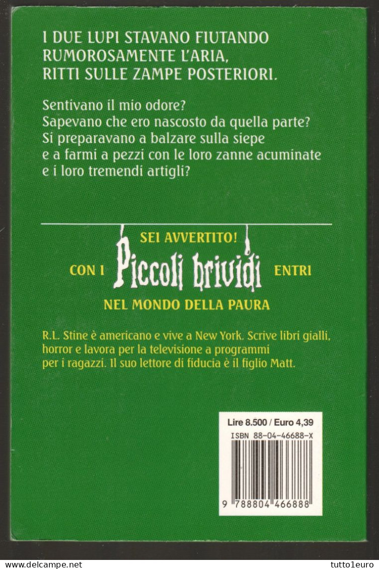 PICCOLI BRIVIDI - R. L. STINE - N° 60 - LA CASA DEI LUPI MANNARI - COMPLETO CON 8 ADESIVI - MONDADORI - Niños Y Adolescentes