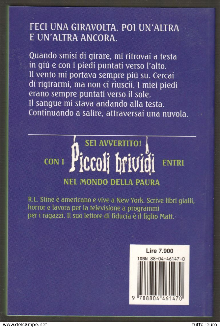 PICCOLI BRIVIDI - R. L. STINE - N° 52 - IL RAGAZZO VOLANTE - COMPLETO CON 8 ADESIVI - MONDADORI - Niños Y Adolescentes