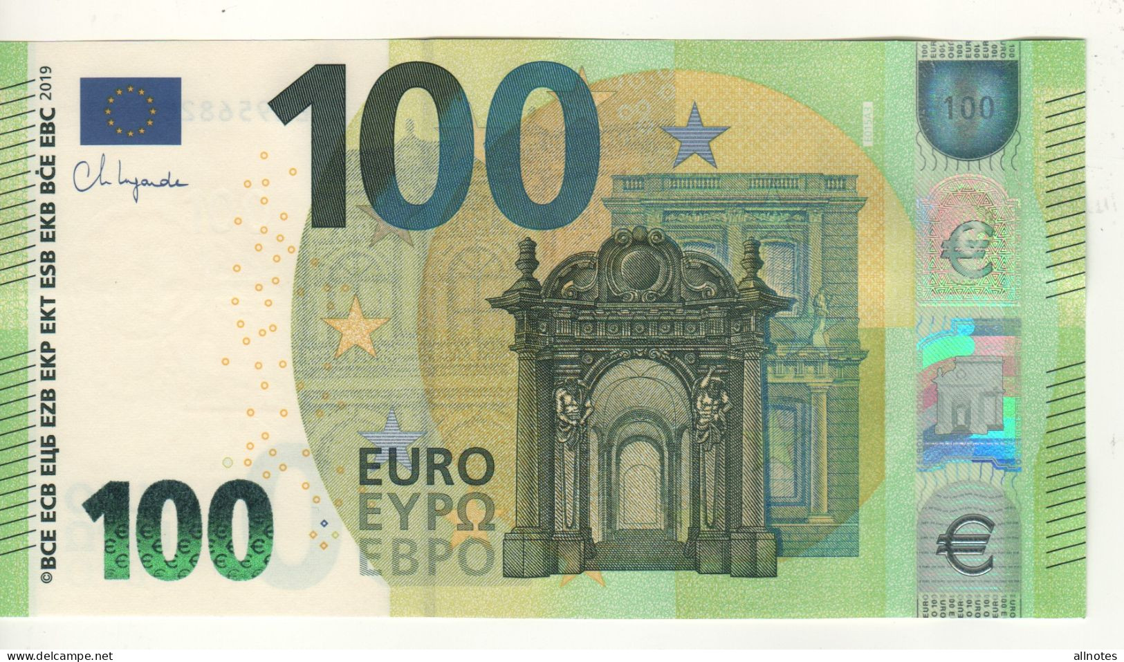 100 EURO   Ch. Lagarde    E 015 A3    EA9568200925    / FDS - UNC - 100 Euro