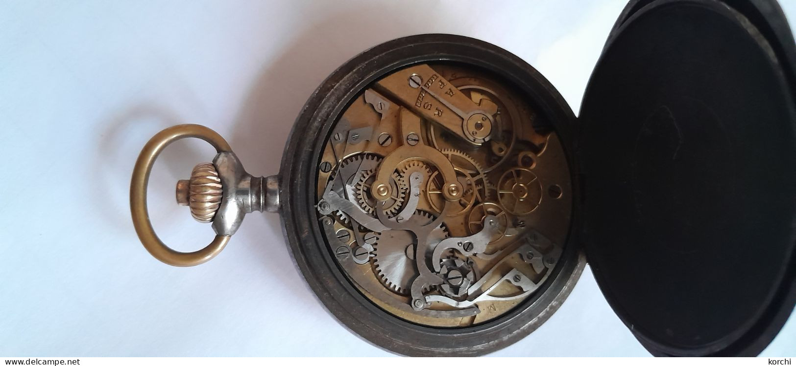 Gousset Antique Chronograph Fonctionne Marque Croissant - Antike Uhren