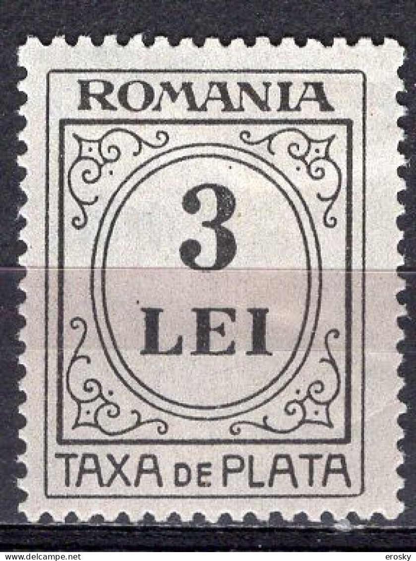 S2966 - ROMANIA ROUMANIE TAXE Yv N°65 * - Portomarken