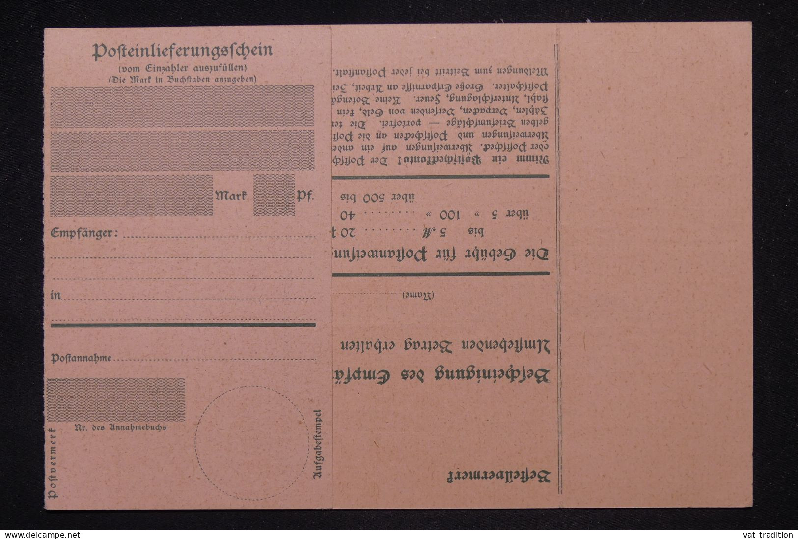 ALLEMAGNE - Entier Postal ( Mandat ) Non Circulé - L 149180 - Sonstige & Ohne Zuordnung