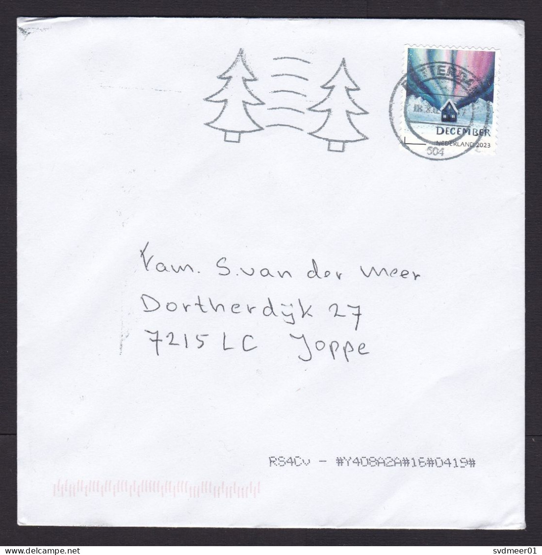 Netherlands: Cover, 2023, 1 Stamp, Aurora Borealis, Northern Light, Sky (minor Crease) - Covers & Documents