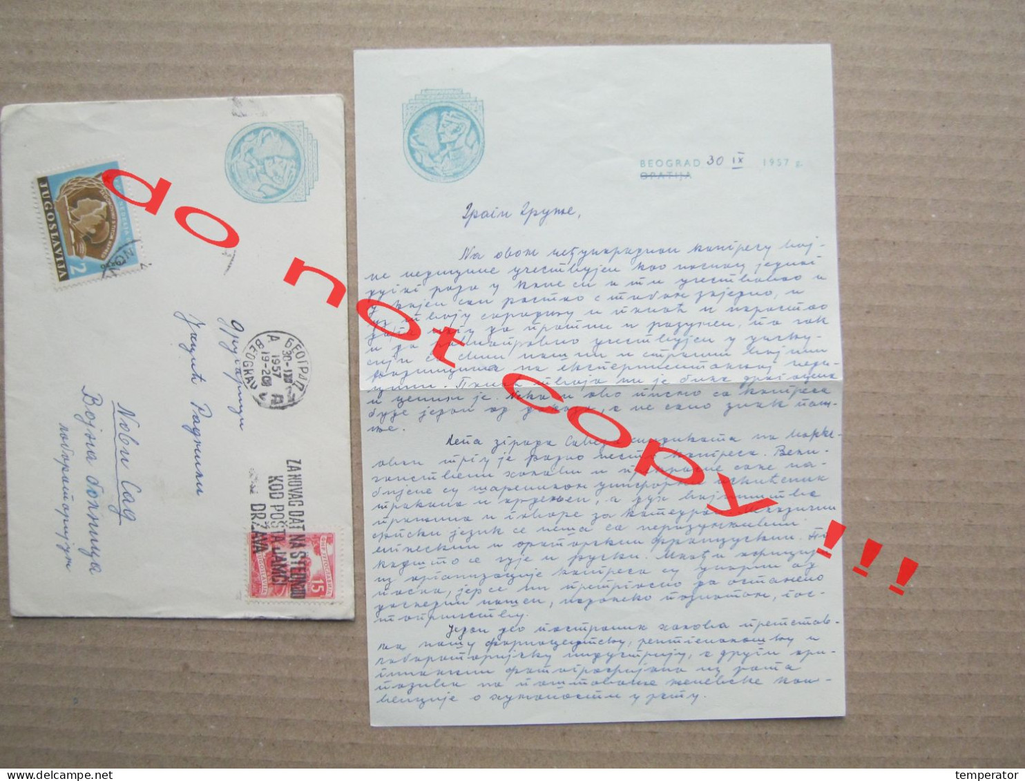 Yugoslavia Beograd / Envelope With Contents, Same Stamp Or Seal - Medjunarodni Kongres Vojne Medicine ( 1957 ) RARE !!!? - Covers & Documents