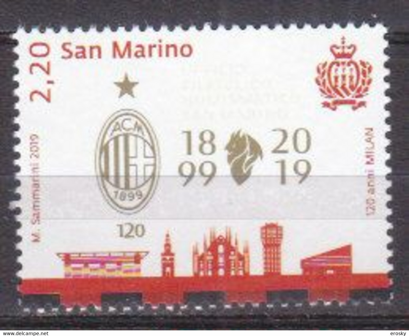 Y8122 - SAN MARINO Unificato N°2644 ** FOOTBALL - Unused Stamps