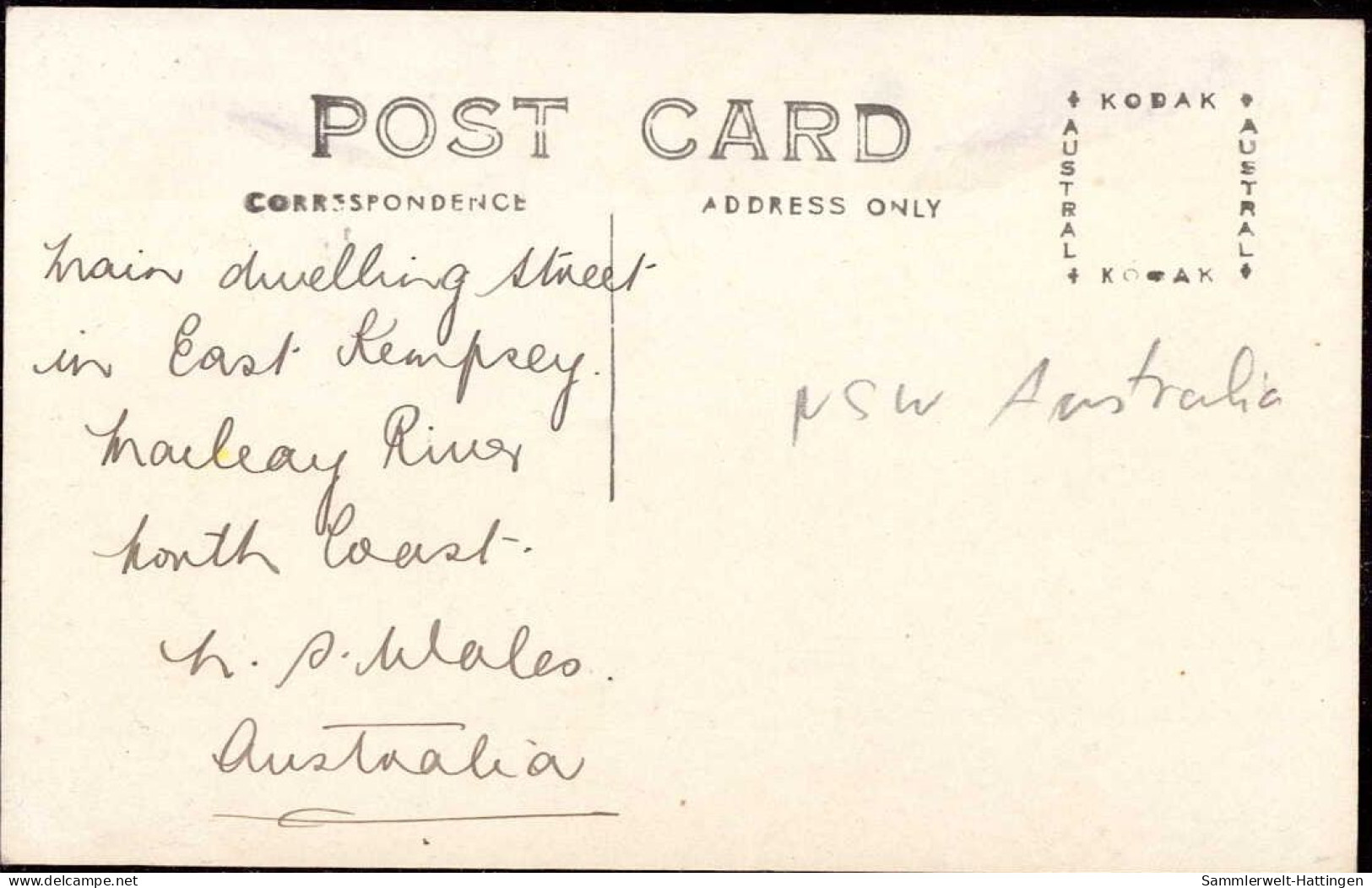 603344 | Ortsansicht Ca. 1920, Von East Kemsey, NSW Australia  | -, -, - - Autres & Non Classés