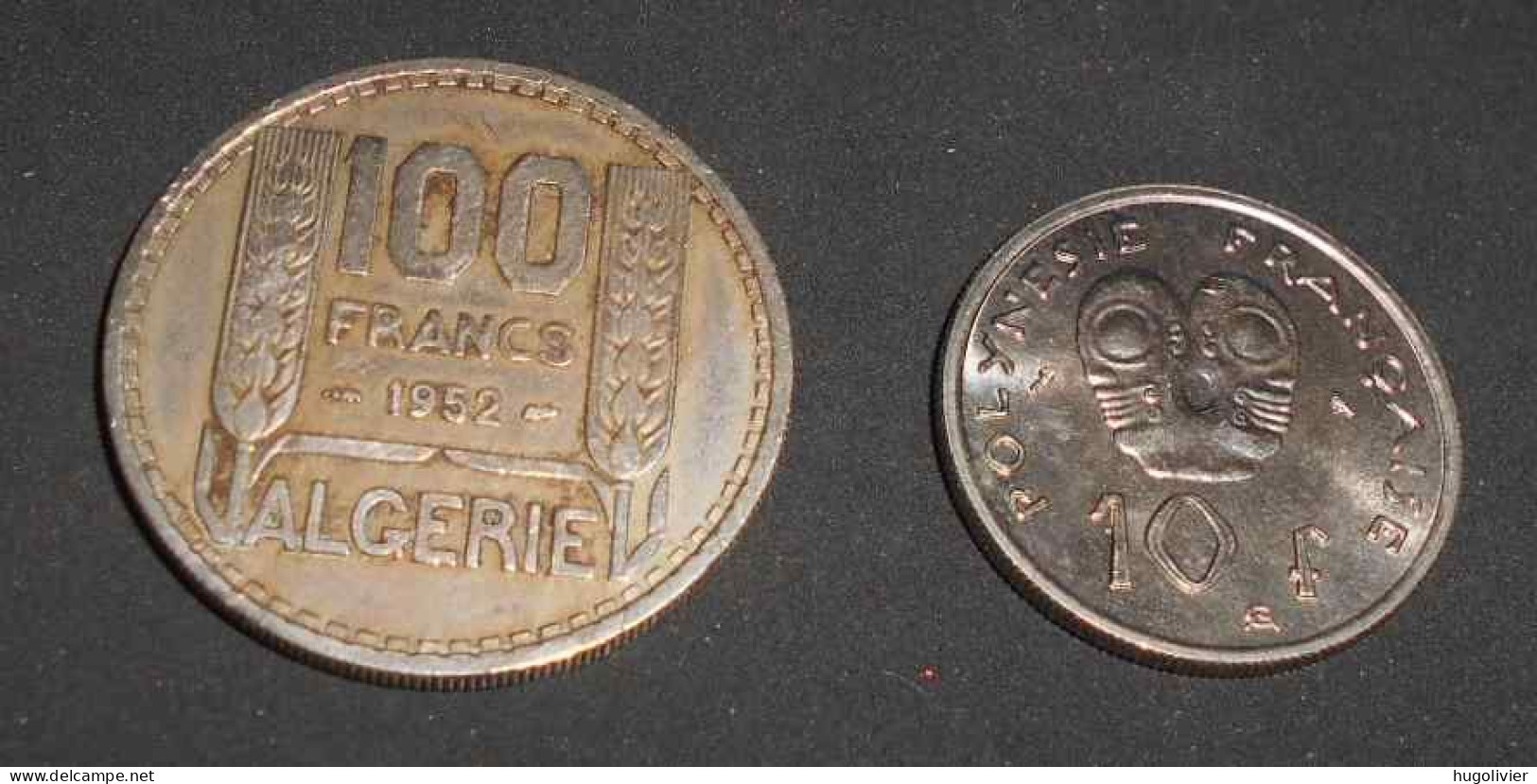 Lot 100 Francs 1952 Algérie Française + Polynésie Française 10 Francs 1972 - Algeria