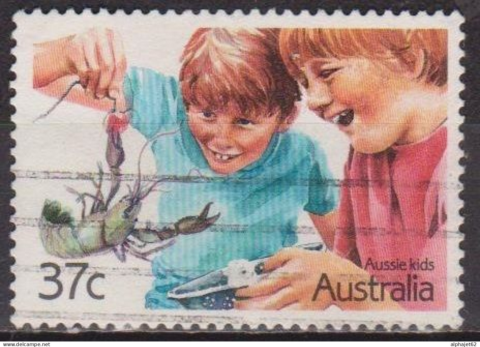 Enfants Et écrevisse - AUSTRALIE - Enfance - N° 1029 - 1987 - Used Stamps