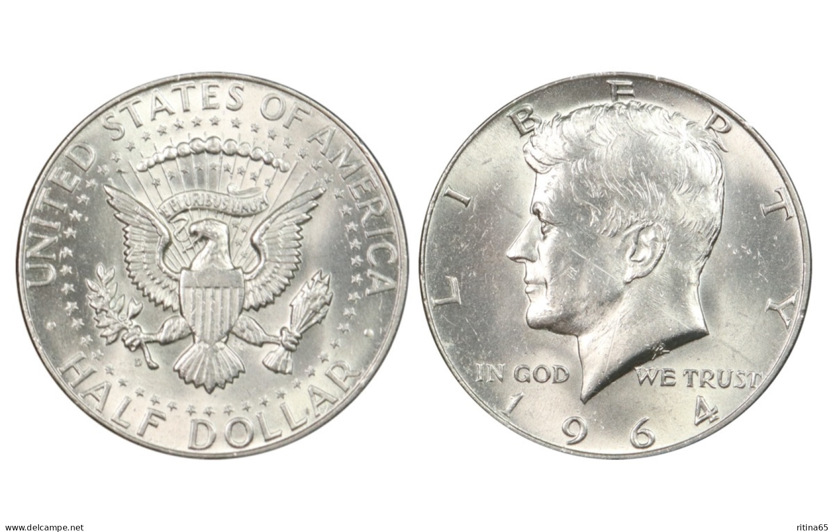 USA HALF DOLLAR 1964 D KENNEDY IN ARGENTO KM# 202 - 1964-…: Kennedy