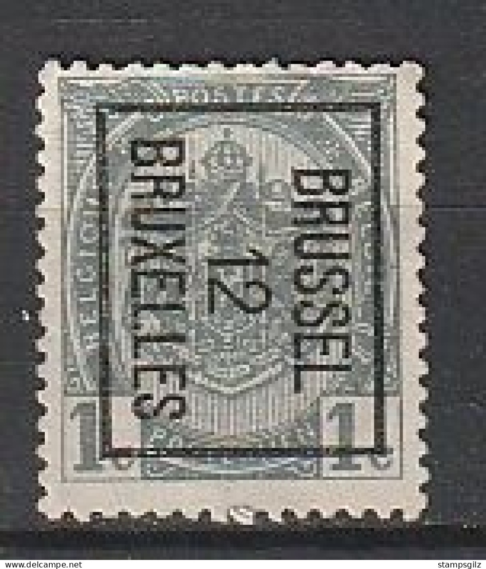 Belgique  Preoblitété Bruxelles 1912 ** Surcharge Bien Centrée TBE - Typografisch 1912-14 (Cijfer-leeuw)