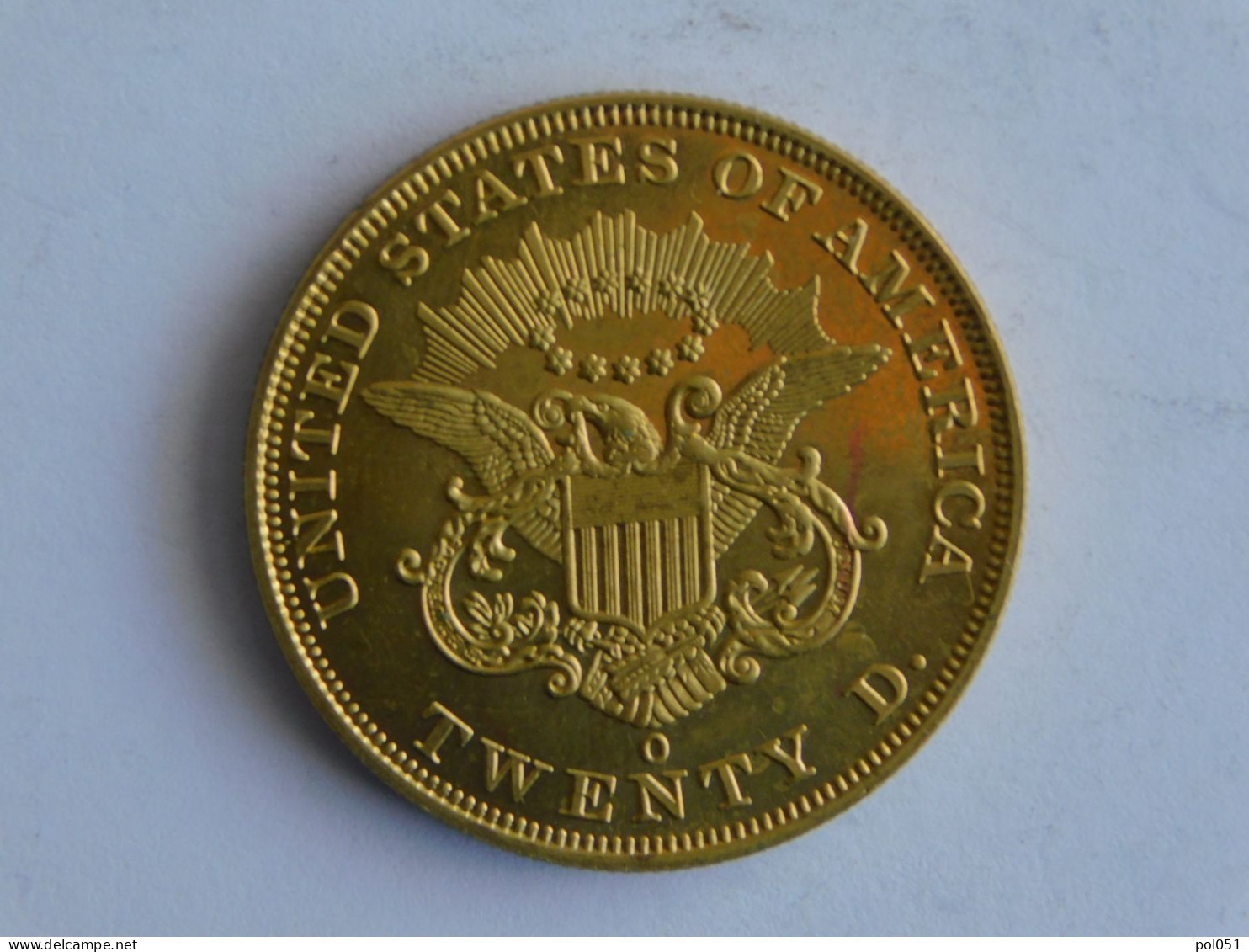 USA 20 TWENTY DOLLAR 1861 O OR GOLD Dollars Copie Copy - 20$ - Double Eagles - 1877-1901: Coronet Head