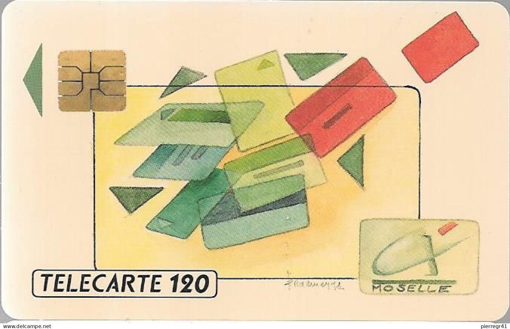 CARTE-PUCE-PRIVEE-PUBLIC- 50U-SO3-12/91-EN 259-CREDIT AGRICOLE MOSELLE-R°V° Série N°A  1C5564-Utilisé -TBE--UTILISE--TBE - 50 Units