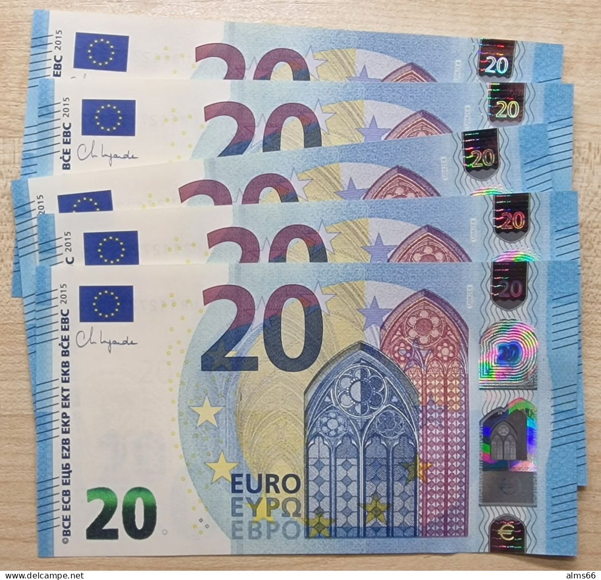 Euronotes FREE SHIPPING 20 Euro 2015 UNC < UR >< U042 > France - Lagarde - 20 Euro