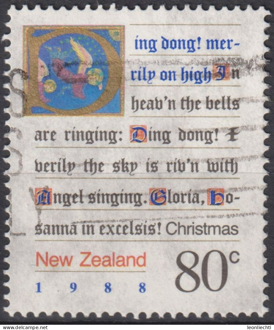 1988 Neuseeland ° Mi:NZ 1039, Sn:NZ 910, Yt:NZ 1002, Ding Dong! Merrily On High, Weihnachten, Christmas - Used Stamps