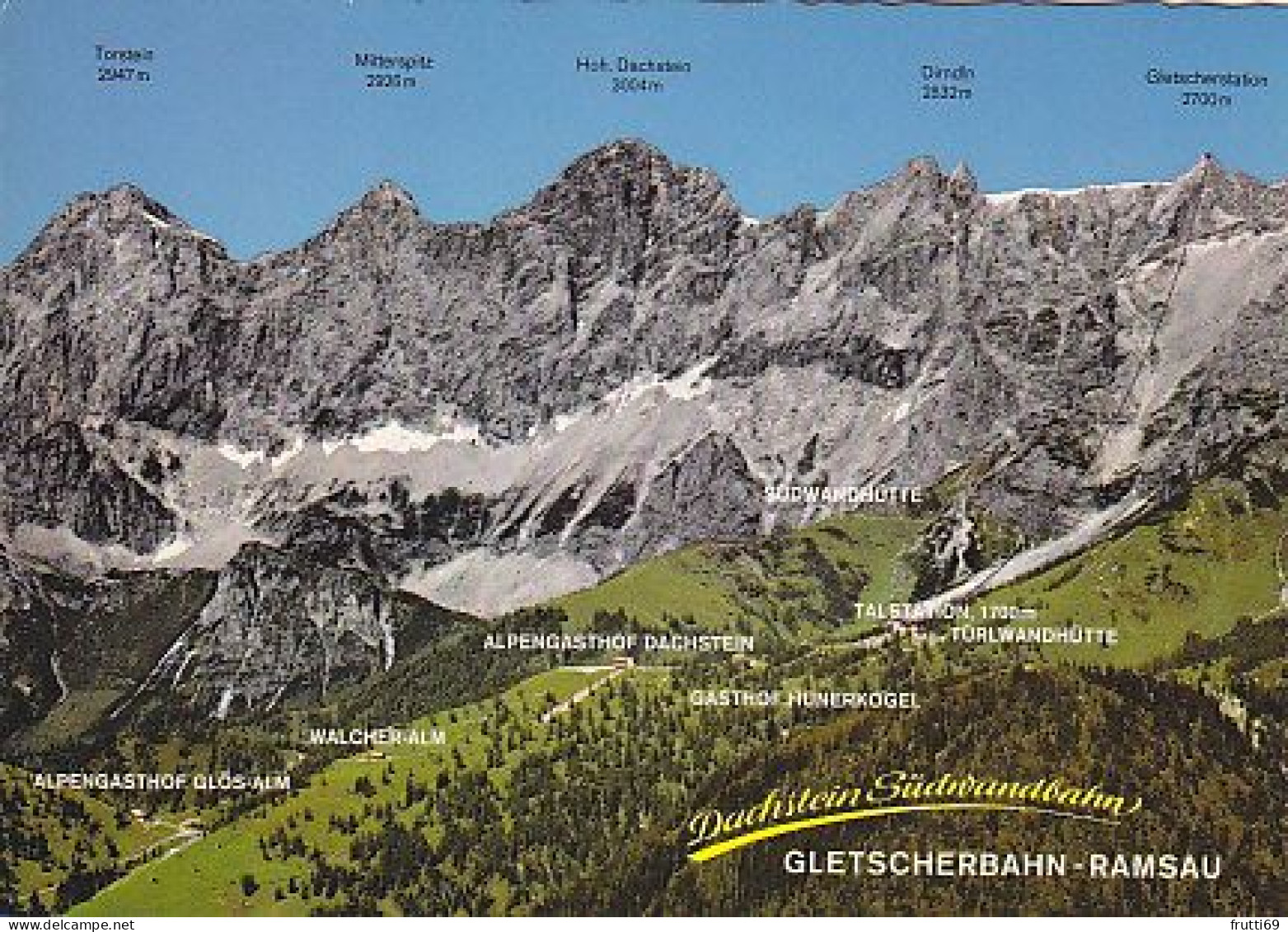 AK 193057  AUSTRIA - Ramsau Am Dachstein - Dachstein-Südwandbahn - Gletscherbahn - Ramsau Am Dachstein