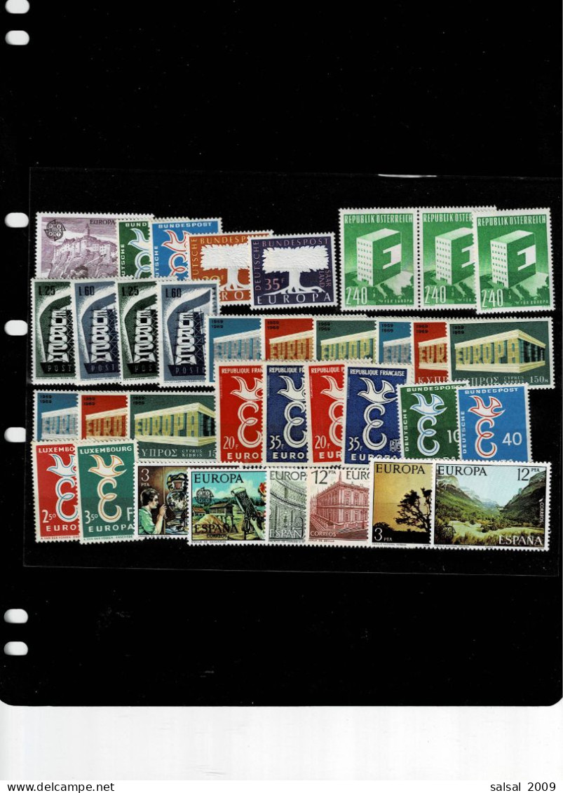 TEMATICA EUROPA-CEPT ,1956-82 ,75 Serie Complete MNH ,con Ripetizioni ,qualita Splendida - 1956