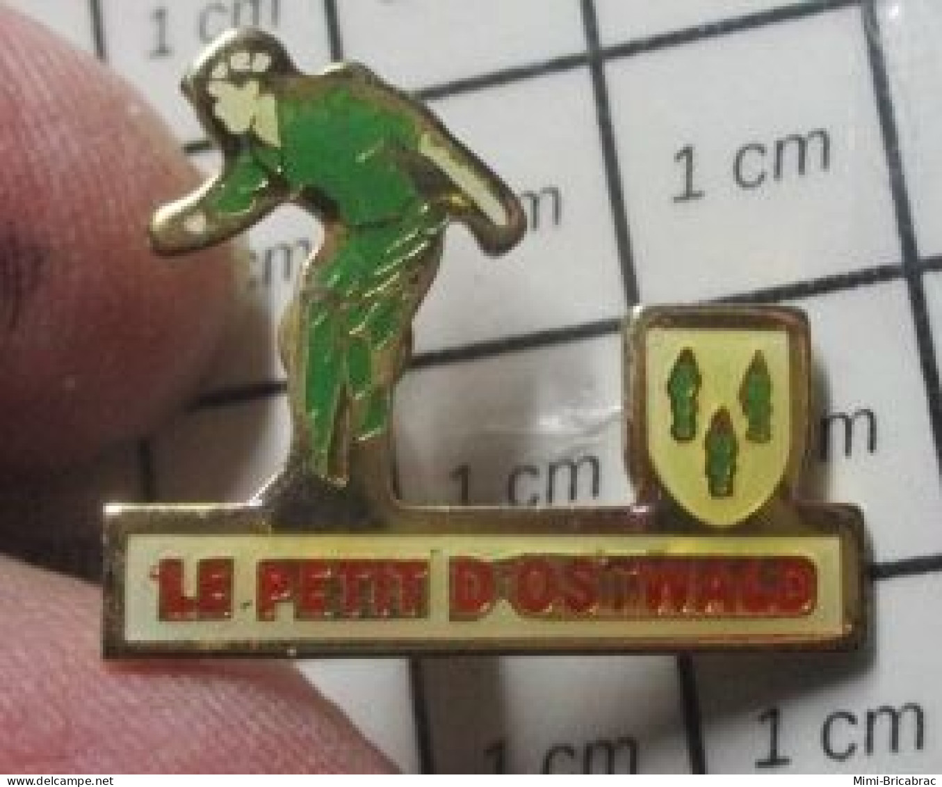 3519 Pin's Pins / Beau Et Rare / SPORTS / CLUB PETANQUE LE PETIT D'OSTWaLD ALSACE - Bowls - Pétanque