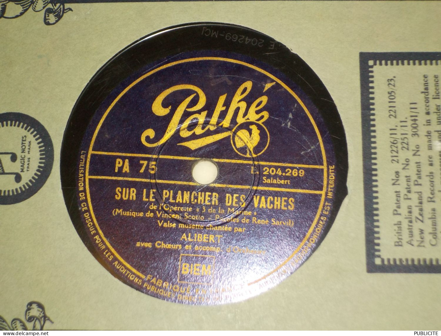 DISQUE 78 TOURS VALSE ET TANGO  DE  ALIBERT 1934 - 78 T - Disques Pour Gramophone