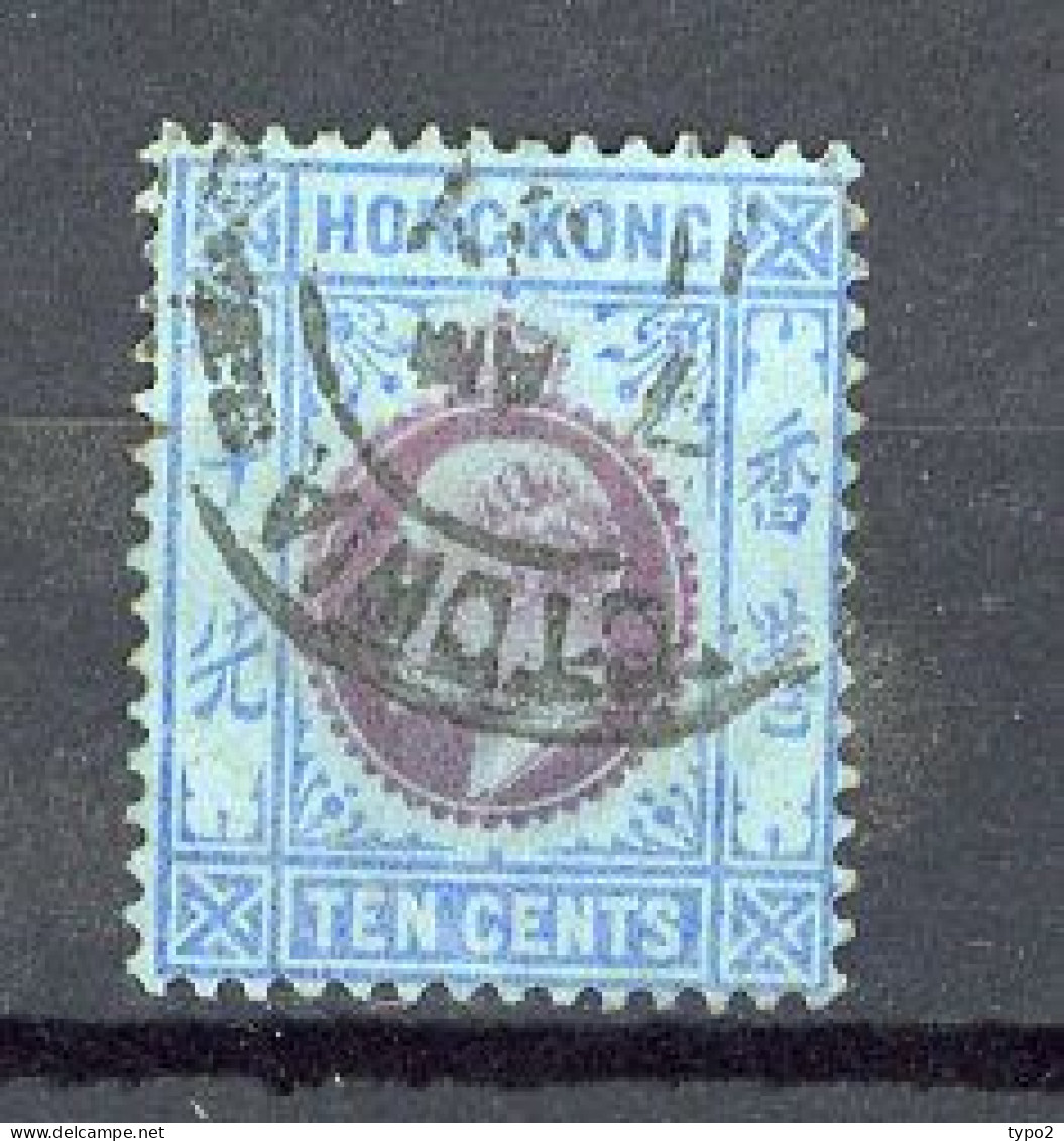 H-K  Yv. N° 67 ; SG N° 67 Fil CA (o) 10c Bleu Et Violet S Azuré Edouard VII Cote 2 Euro BE  2 Scans - Usados