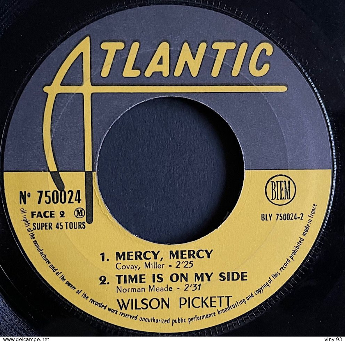 1967 - 7ème EP 45T De Wilson Pickett "I Found A Love" - Atlantic 750 024M - Sonstige - Englische Musik