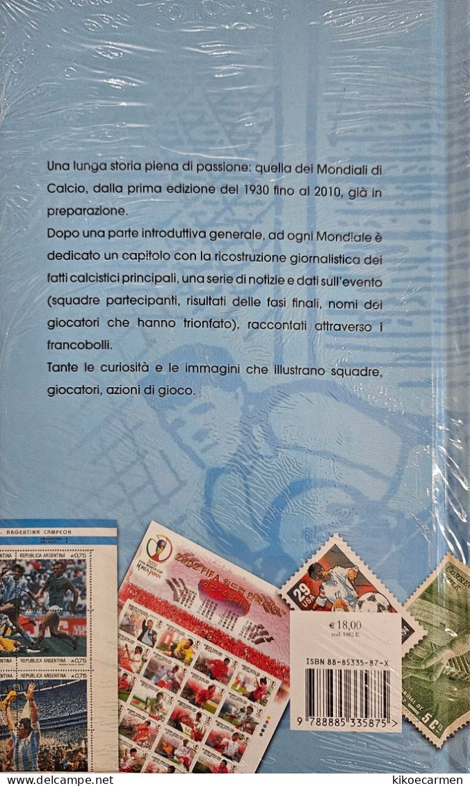 CAMPIONI DEL MONDO Soccer Sport World Cup Cups On Stamps BONACINA COLORED PAGES New UNDER CELLOFAN Euro 18 - Tematica