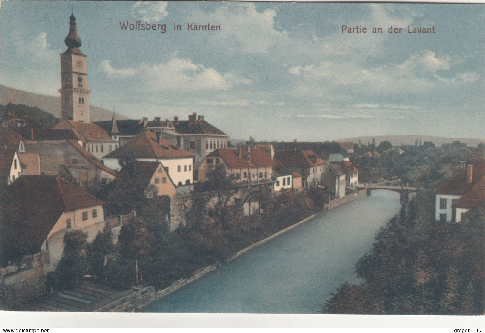 E2163)  WOLFSBERG In Kärnten - Partie An Der LAVANT Mit Tollen Alten DETAILS 1911 BAHNPOST - Wolfsberg