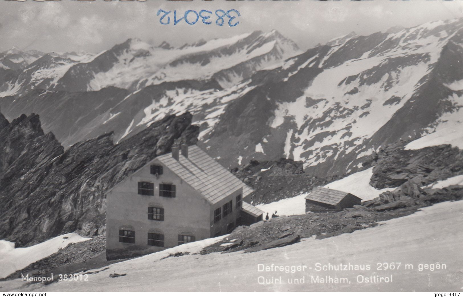 E2209) DEFREGGER Schutzhaus - QUIRL U. MALHAM - Osttirol - Alte S/W FOTO AK Defereggental - Defereggental