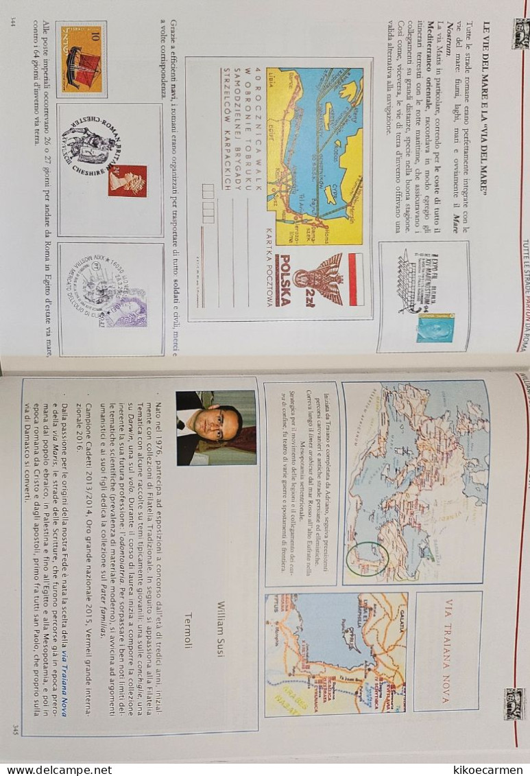 TUTTE LE STRADE PARTON DA ROMA Ancient Rome Roads History CIFT Vastophil 2017 Book Libro 358 COLORED PAGES - Thématiques