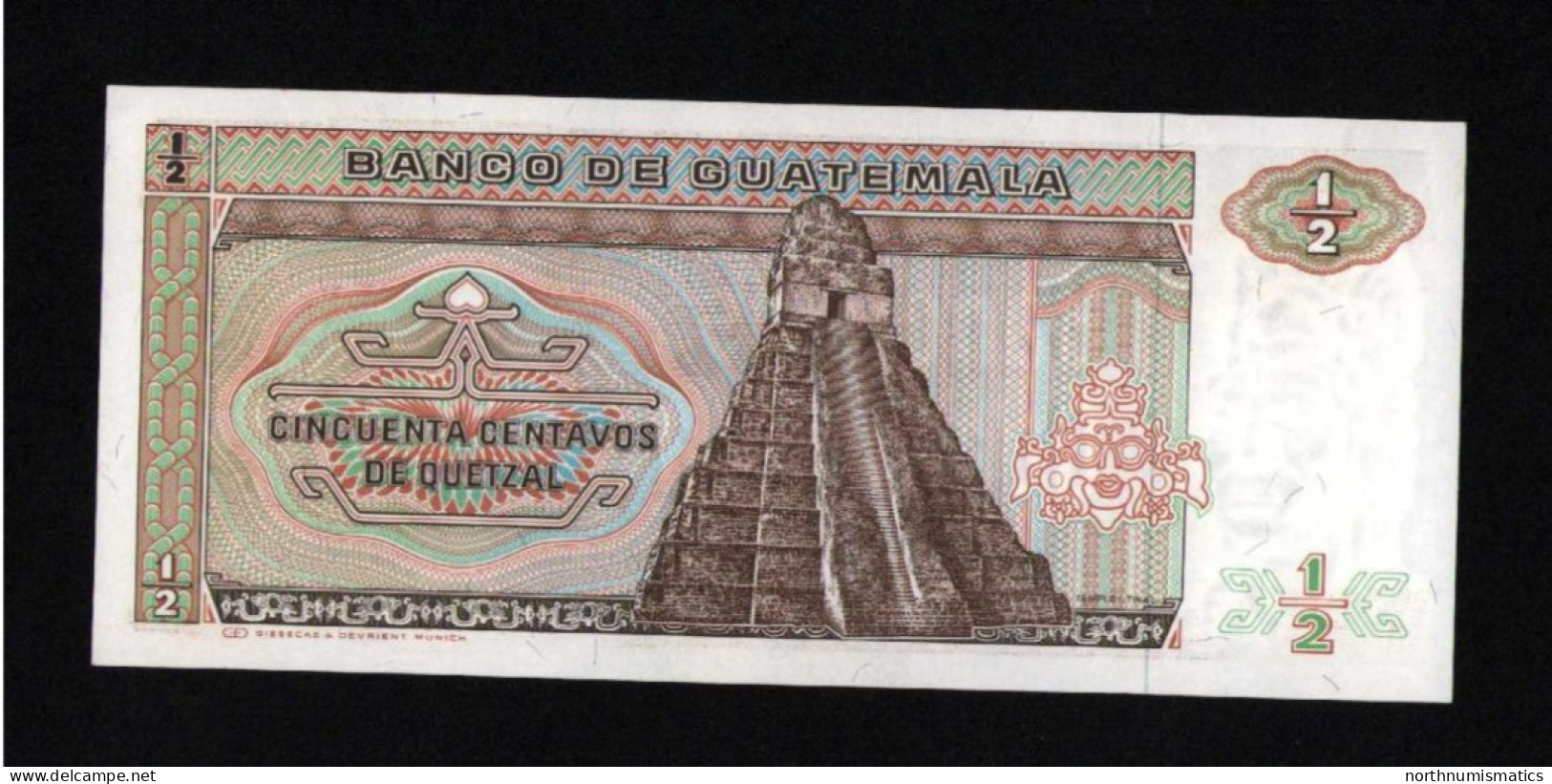 Guatemala 1/2 Quetzal 1986 Unc - Guatemala