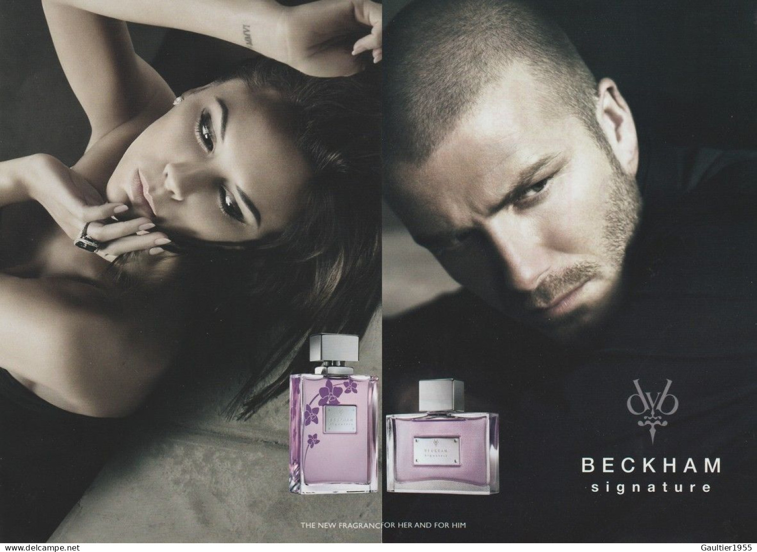 Publicité Papier - Signature De David Beckham 2 Pages (petit Format) - Publicités Parfum (journaux)