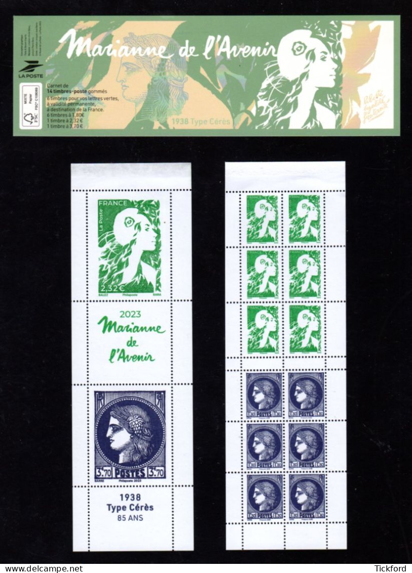 FRANCE 2024 - Nouveau Carnet Marianne De L' Avenir / Type Cérès De 1938 - Neuf ** / MNH - 2023-... Marianne De L’avenir