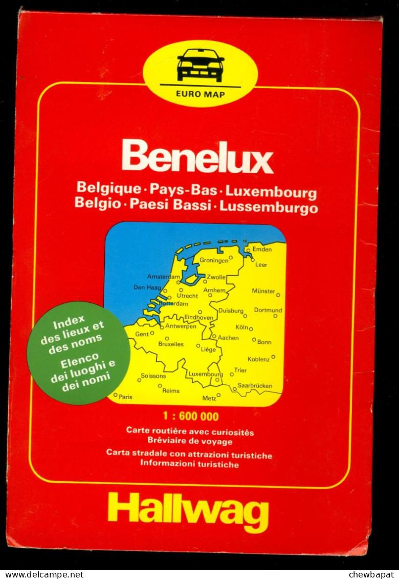 Benelux - Hallwag - Euro Map  - Format 21 X 14 Cm - 14 Pages - Cartes Routières